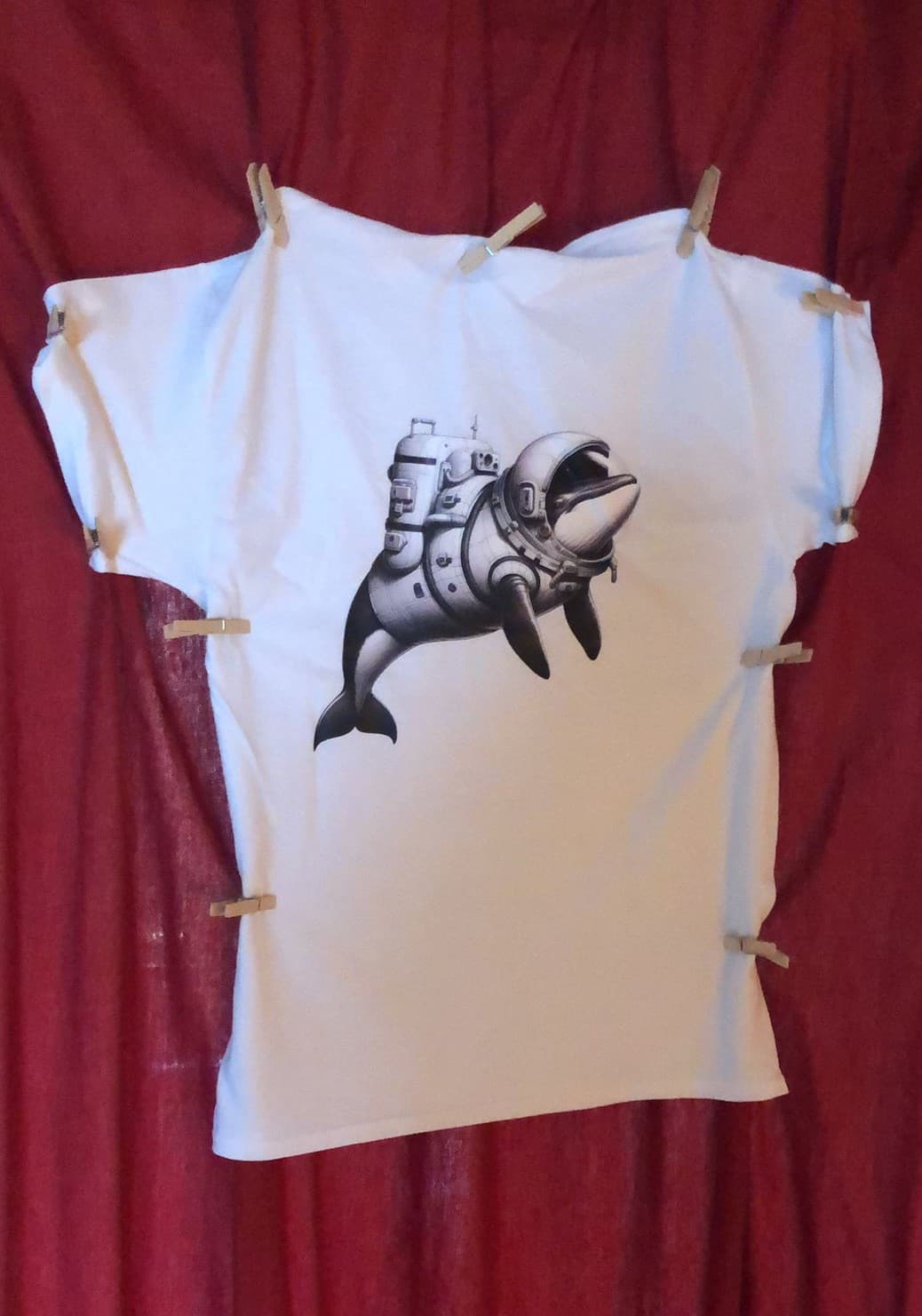 whales to space minke astronaut tee